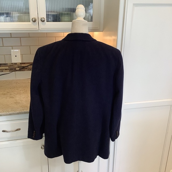 Ralph Lauren Navy Blue Wool & Cashmere Coat Size 20W - Picture 4 of 7
